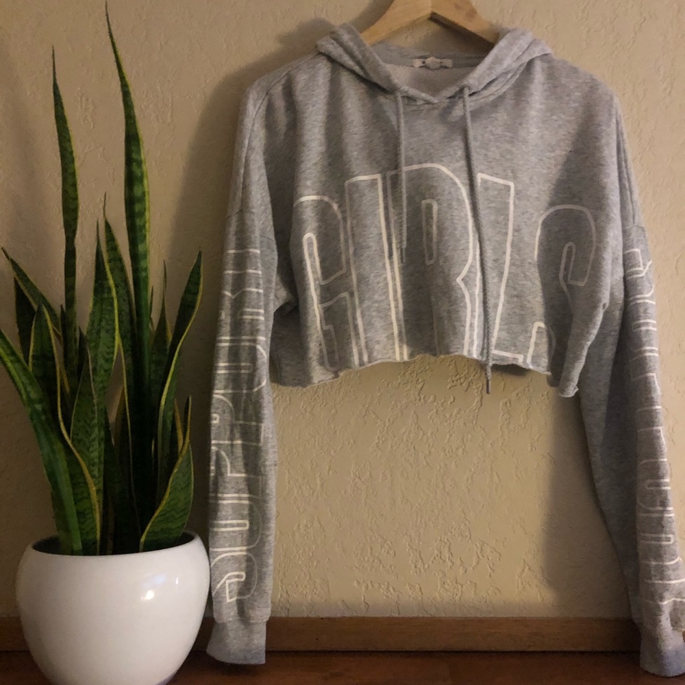 Cropped Grey Hoodie